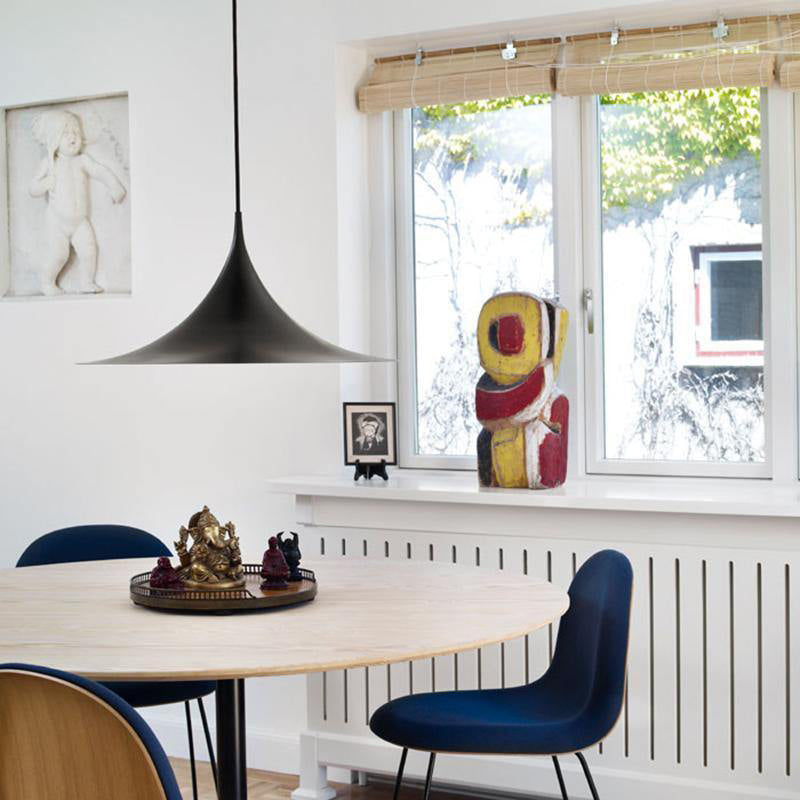 Cairns metal pendant light in modern dining room