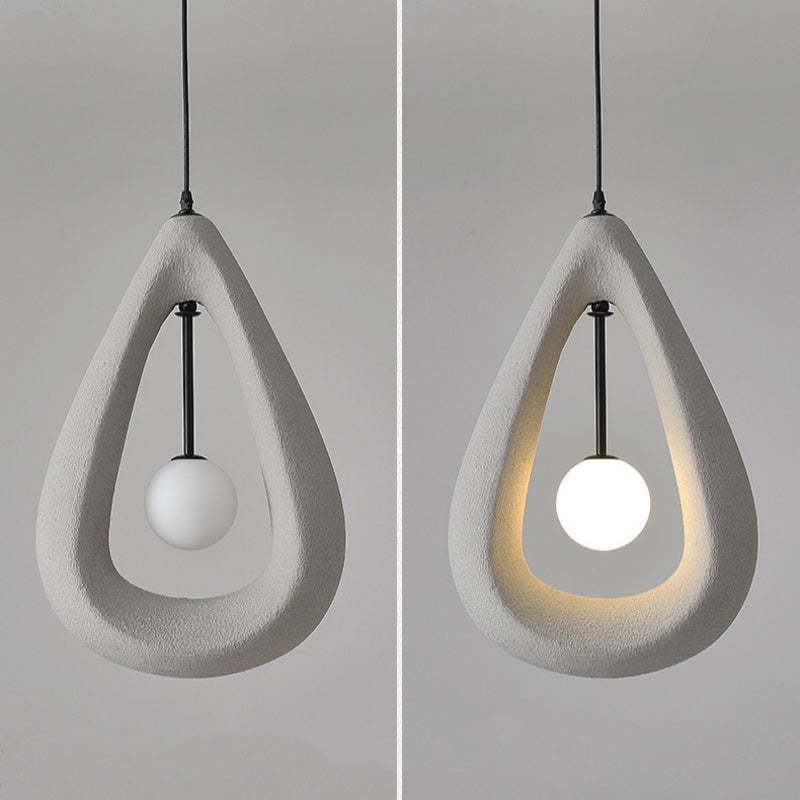 Byers Modern Pendant Light: Teardrop design with light on/off
