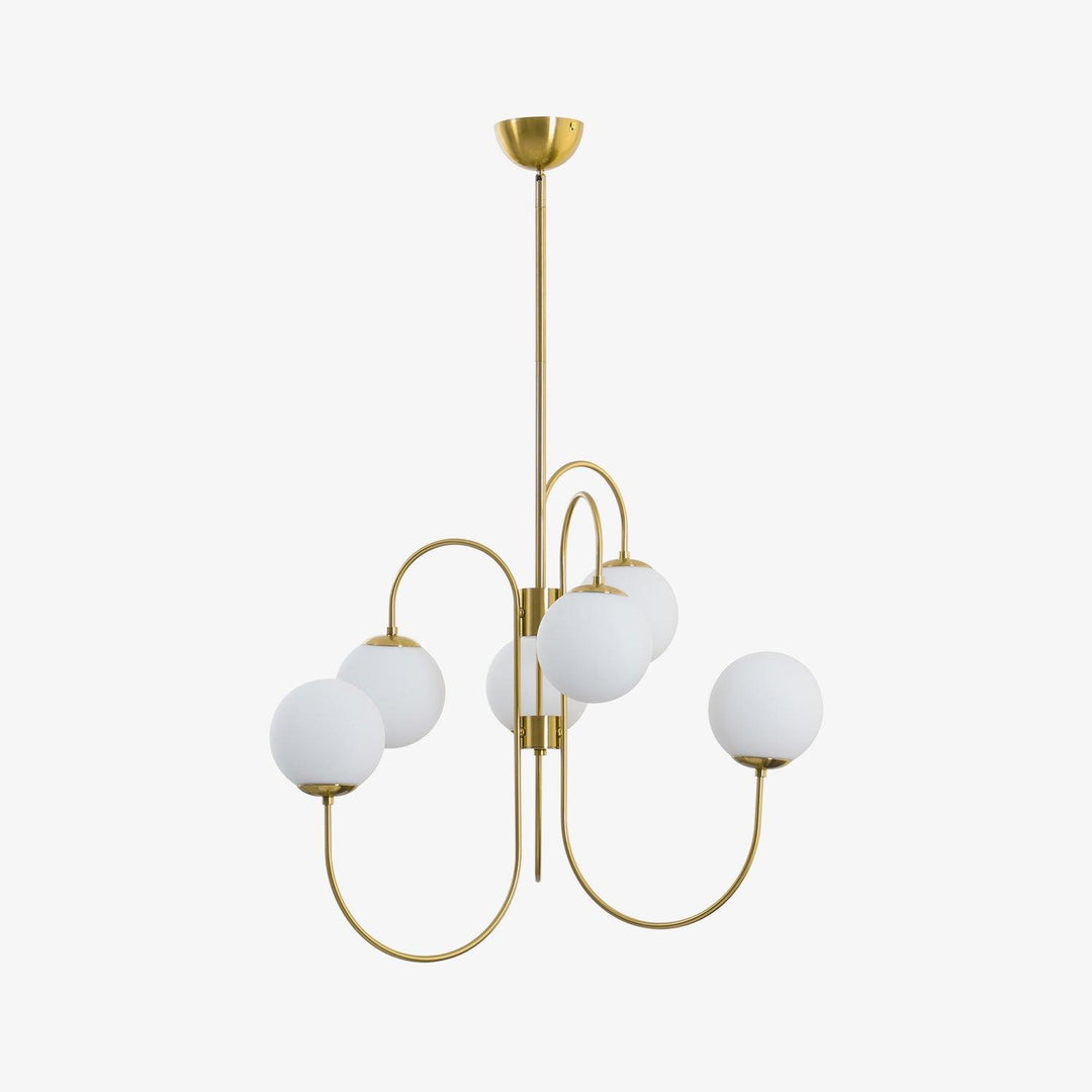 Alessio Vintage Metal Glass Gold Black Pendant Light Bedroom Living Room