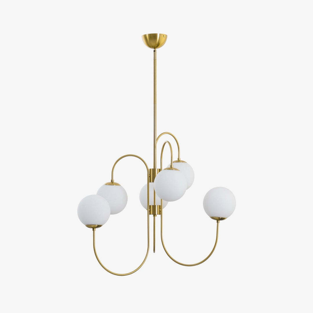Alessio Vintage Metal Glass Gold Black Pendant Light Bedroom Living Room