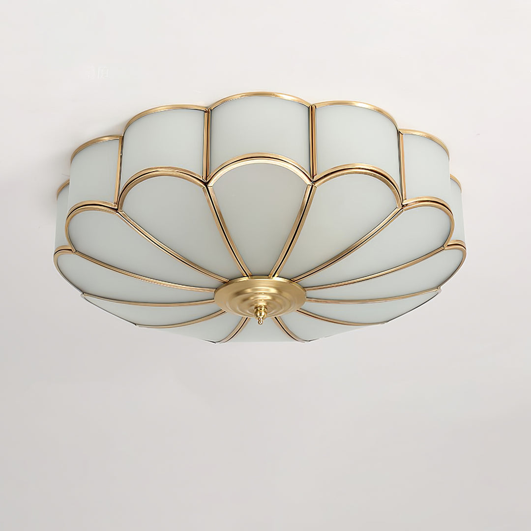 Alessio Modern Metal Glass Ceiling Lamp Bedroom Living Room