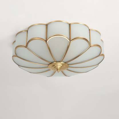 Alessio Modern Metal Glass Ceiling Lamp Bedroom Living Room