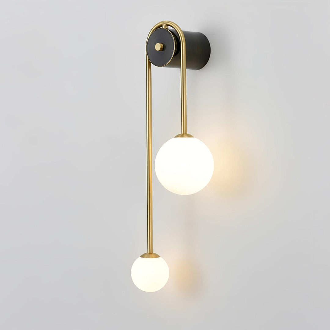Edge Minimalism Metal Gray Black Brass Glass Wall Lamp Bedroom Living Room