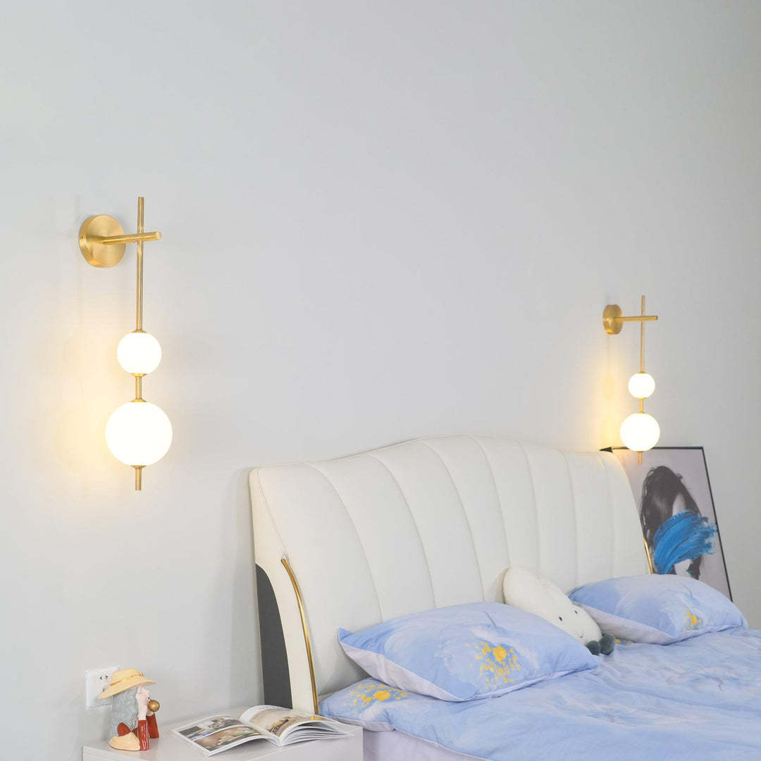 Edge Minimalism Metal Glass Plastic Wall Lamp Bedroom Living Room