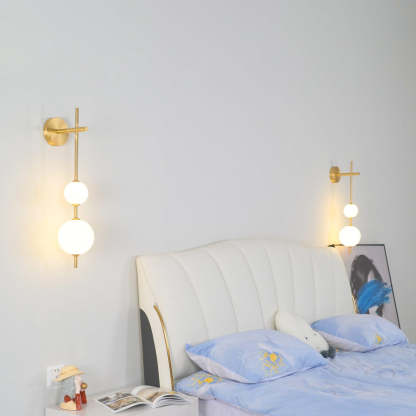 Edge Minimalism Metal Glass Plastic Wall Lamp Bedroom Living Room