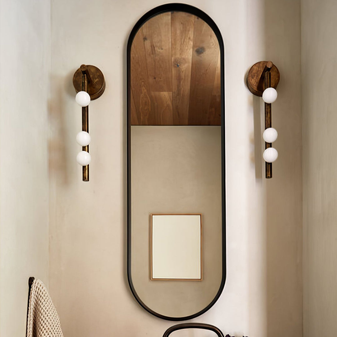 Edge Minimalism Metal Glass Wall Lamp Bedroom Living Room