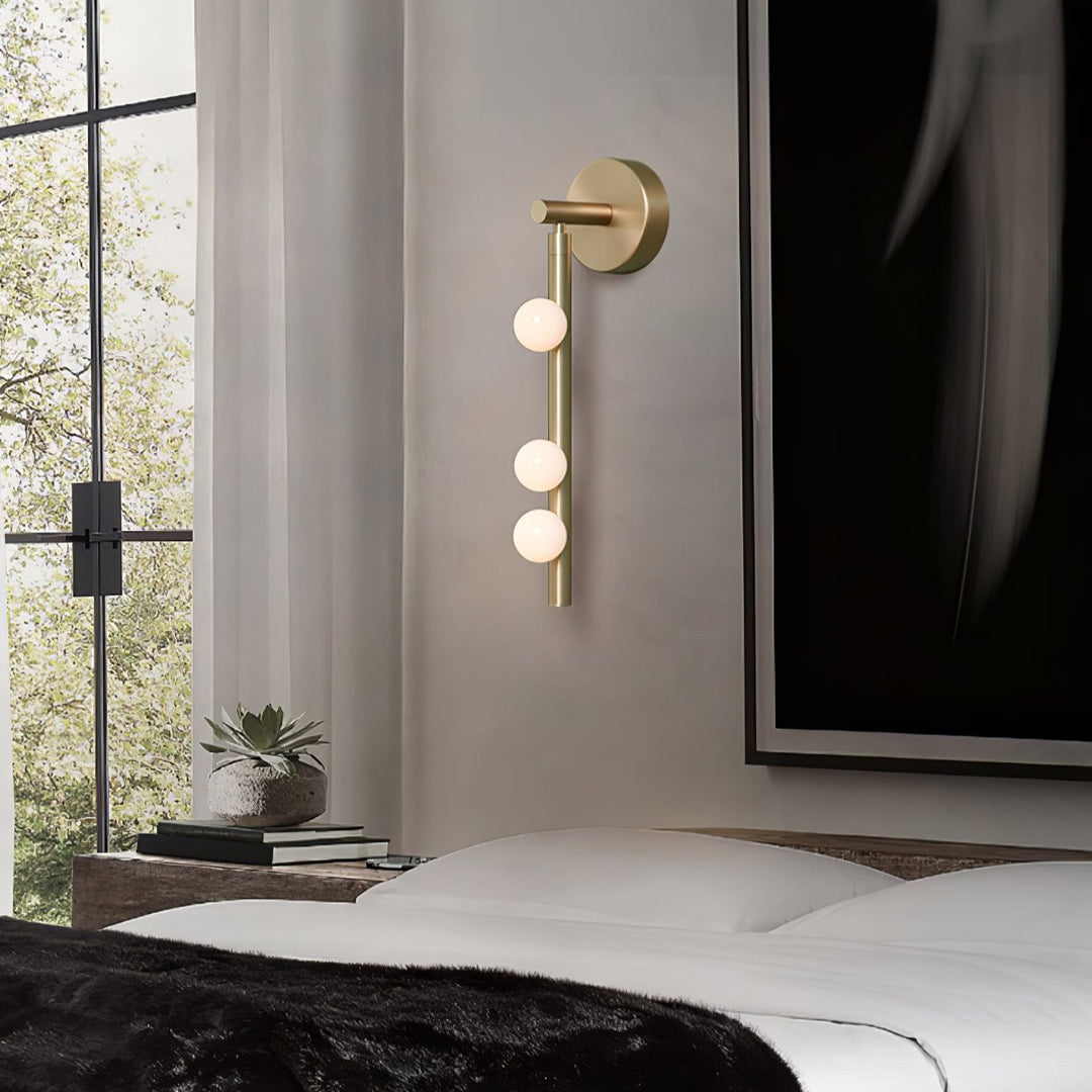 Edge Minimalism Metal Glass Wall Lamp Bedroom Living Room