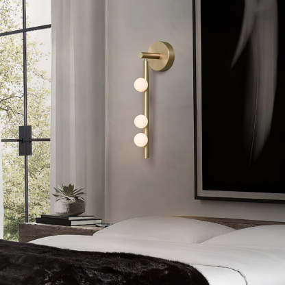 Edge Minimalism Metal Glass Wall Lamp Bedroom Living Room