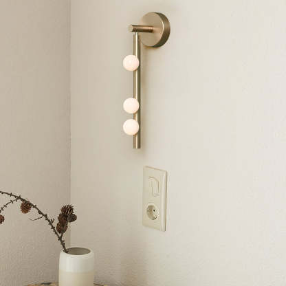 Edge Minimalism Metal Glass Wall Lamp Bedroom Living Room