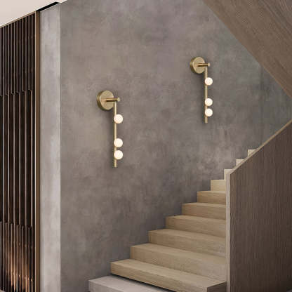 Edge Minimalism Metal Glass Wall Lamp Bedroom Living Room