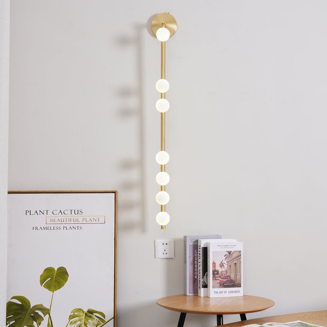 Edge Minimalism Metal Glass Wall Lamp Bedroom Living Room