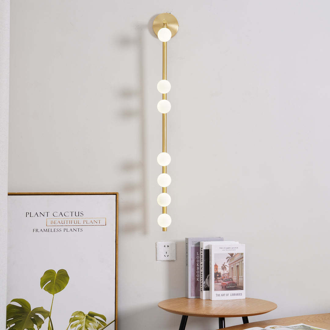 Edge Minimalism Metal Glass Wall Lamp Bedroom Living Room