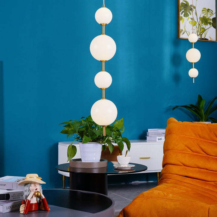 Edge Minimalism Brass Black Metal Glass Pendant Light Bedroom Living Room
