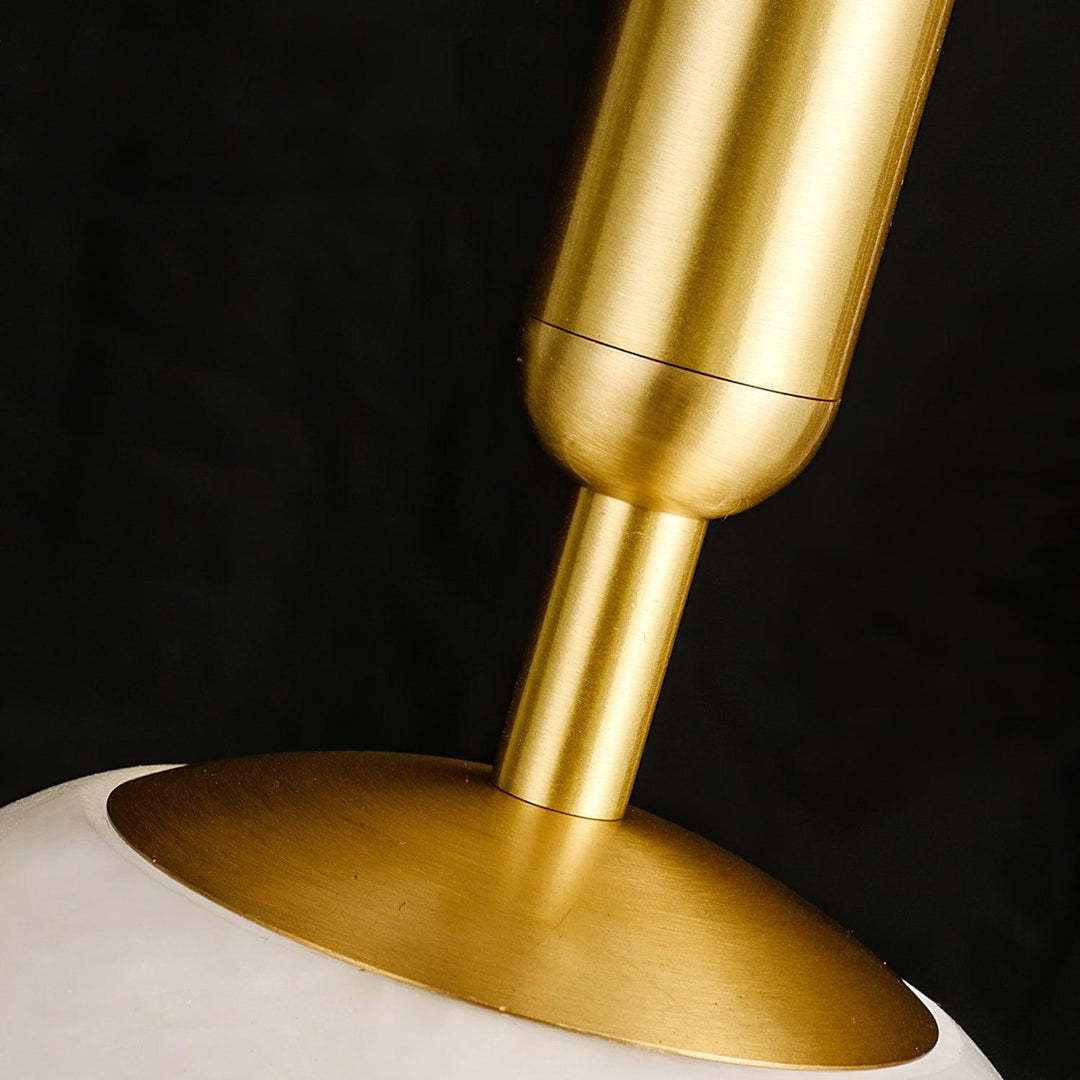 Jade Sphere Design Modern Decor Alabaster Metal Pendant Light Bedroom
