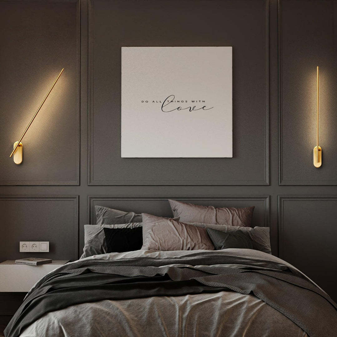 Edge Minimalism Metal Acrylic Wall Lamp Bedroom Living Room