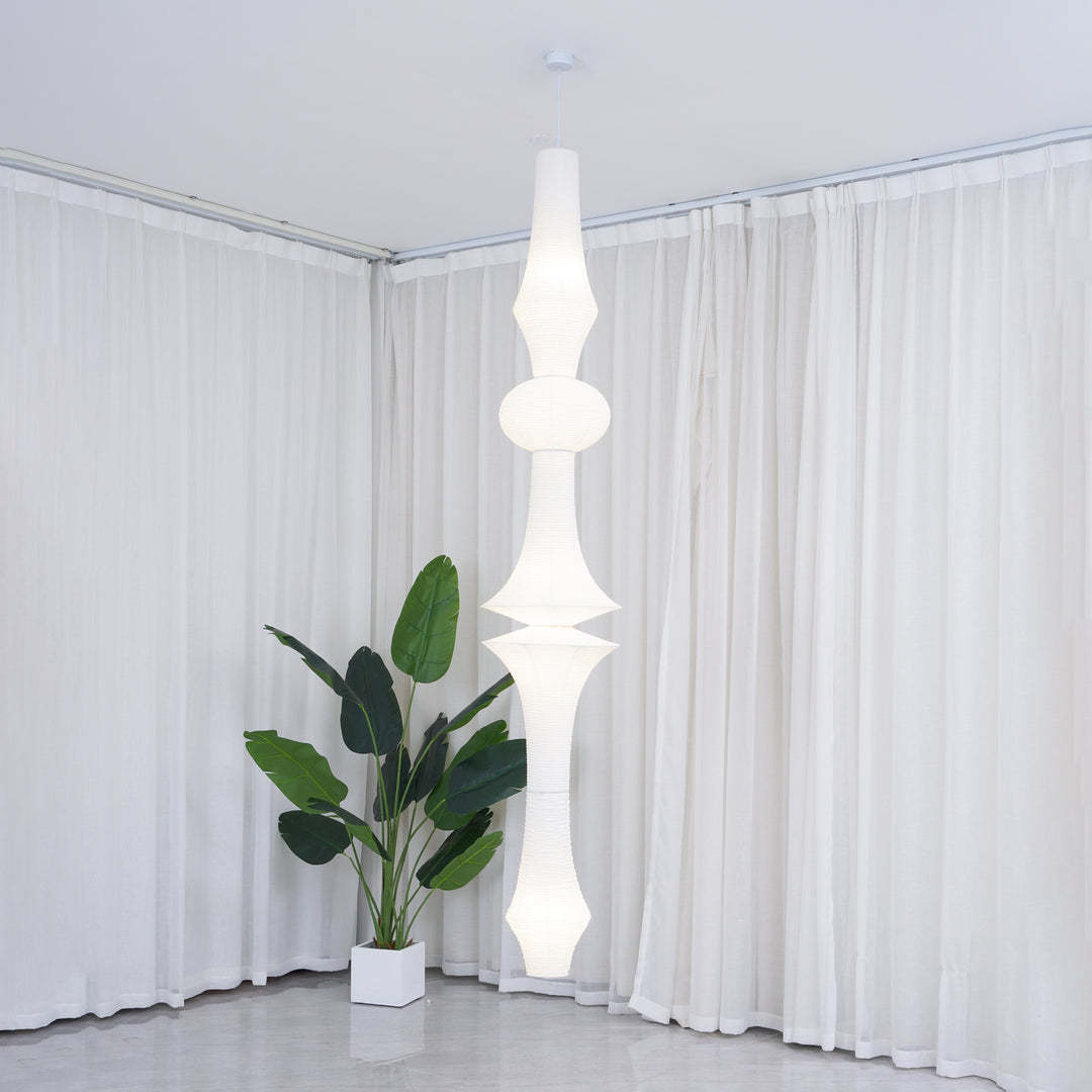 Renée Geometric Style Metal Paper Pendant Light Bedroom Living Room