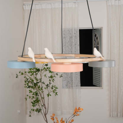 Morandi Modern Metal Wood Resin Acrylic Chandelier Dining Room Bedroom