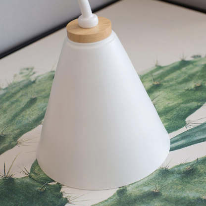 Ozawa Minimalism White Metal Wood Wall Lamp Dining Room Bedroom