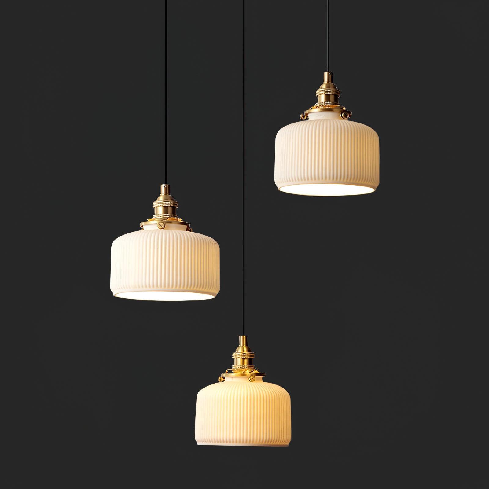 Hailie Modern Luxury Round Ceramics Pendant Light Bedroom Dining Room