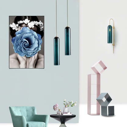 Hailie Minimalism Metal Glass Pendant Light Bedroom Living Room