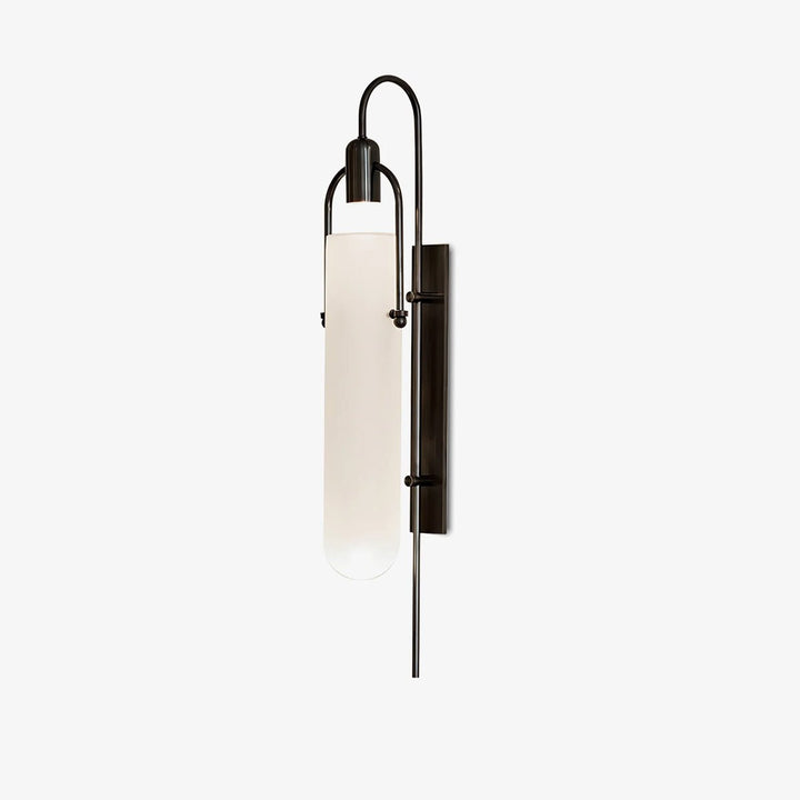 Alessio Minimalism Black Copper Plating Metal Glass Wall Lamp Bedroom Living Room