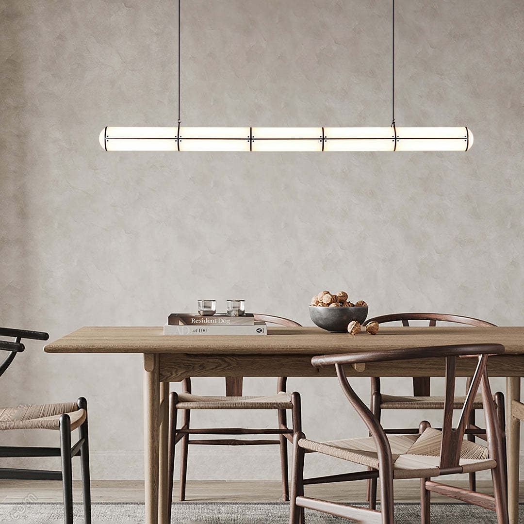 Alessio Industrial Metal Acrylic Gold Black Pendant Light Bedroom Living Room