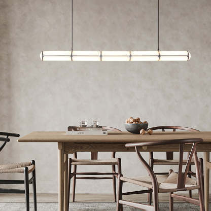 Alessio Industrial Metal Acrylic Gold Black Pendant Light Bedroom Living Room