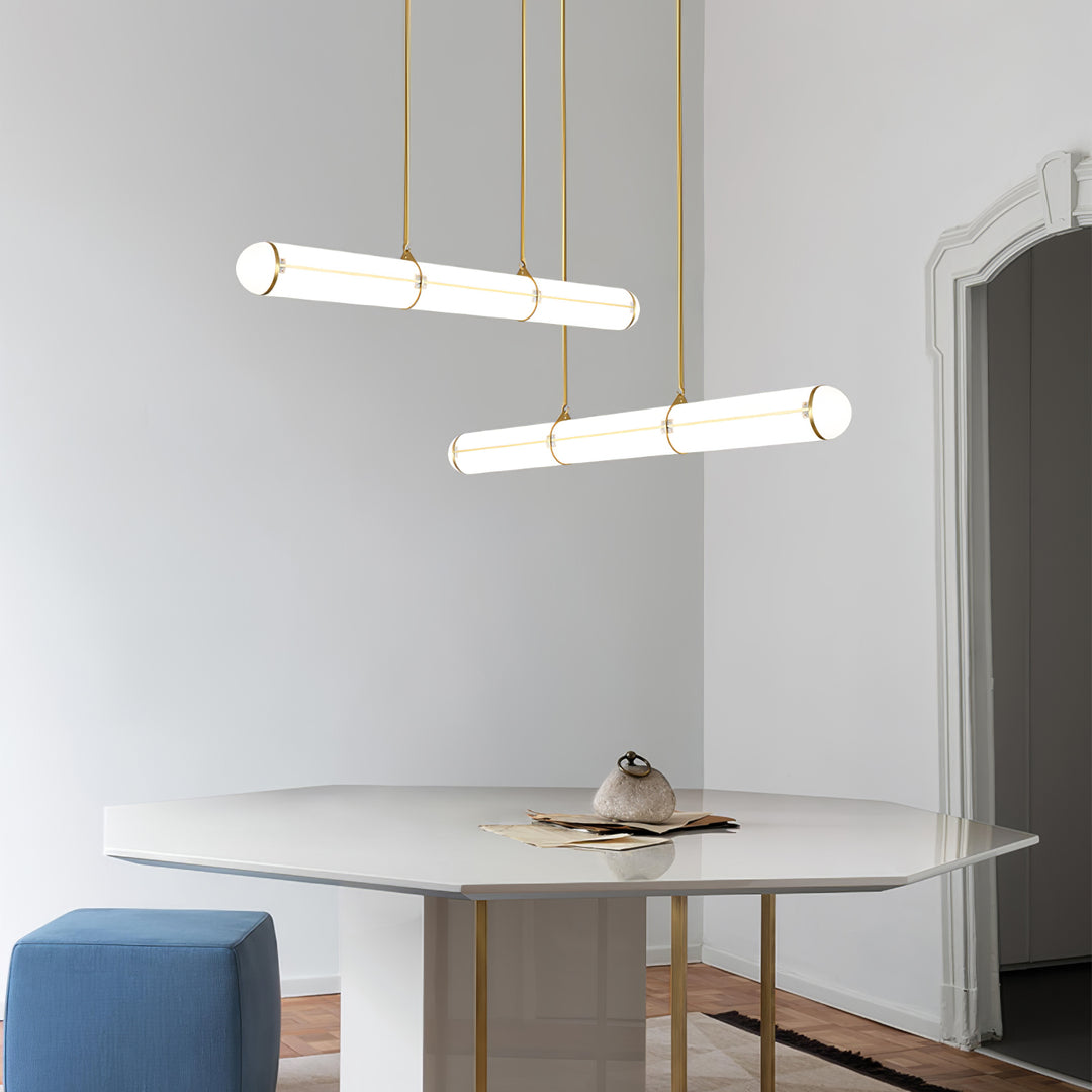 Alessio Industrial Metal Acrylic Gold Black Pendant Light Bedroom Living Room
