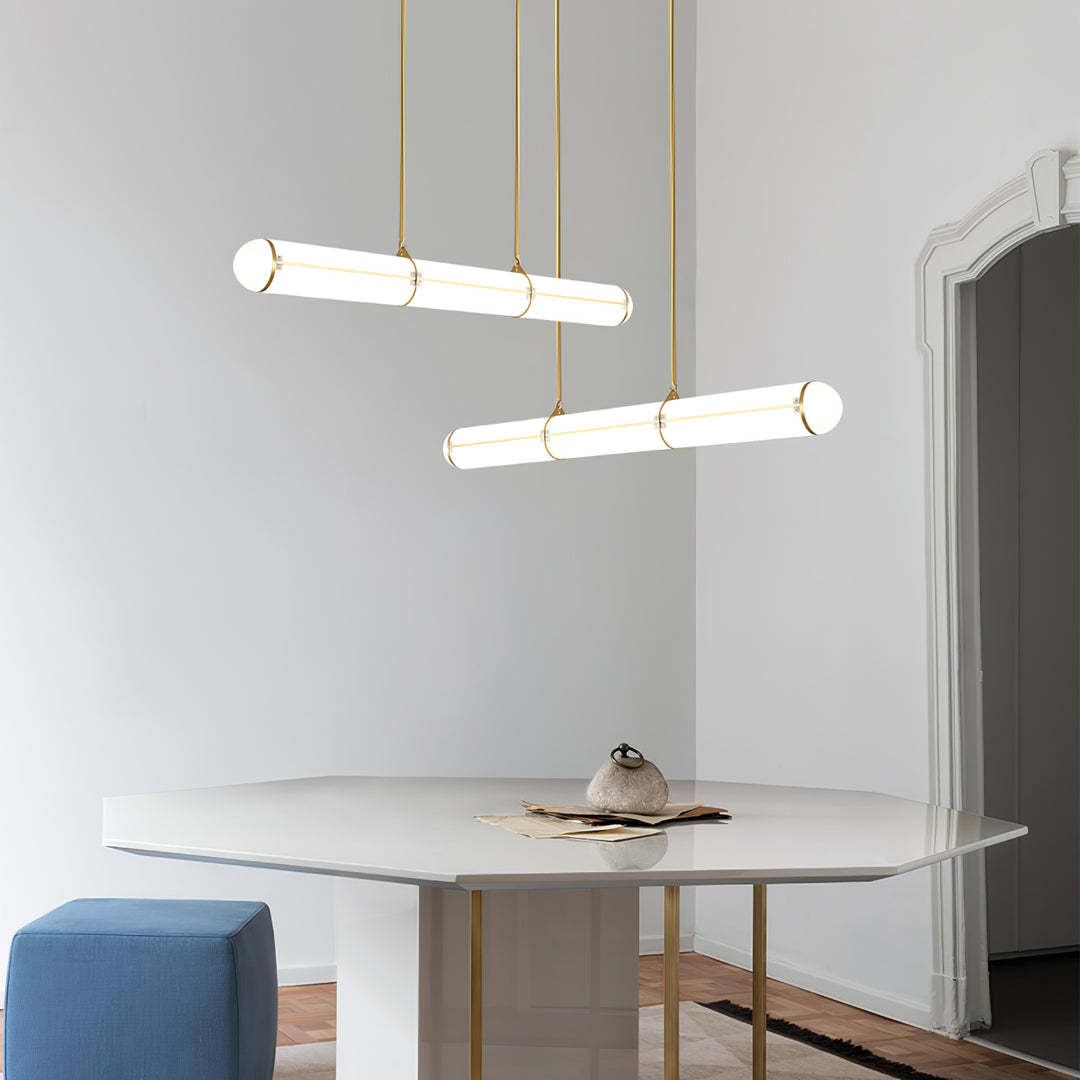 Alessio Industrial Metal Acrylic Gold Black Pendant Light Bedroom Living Room