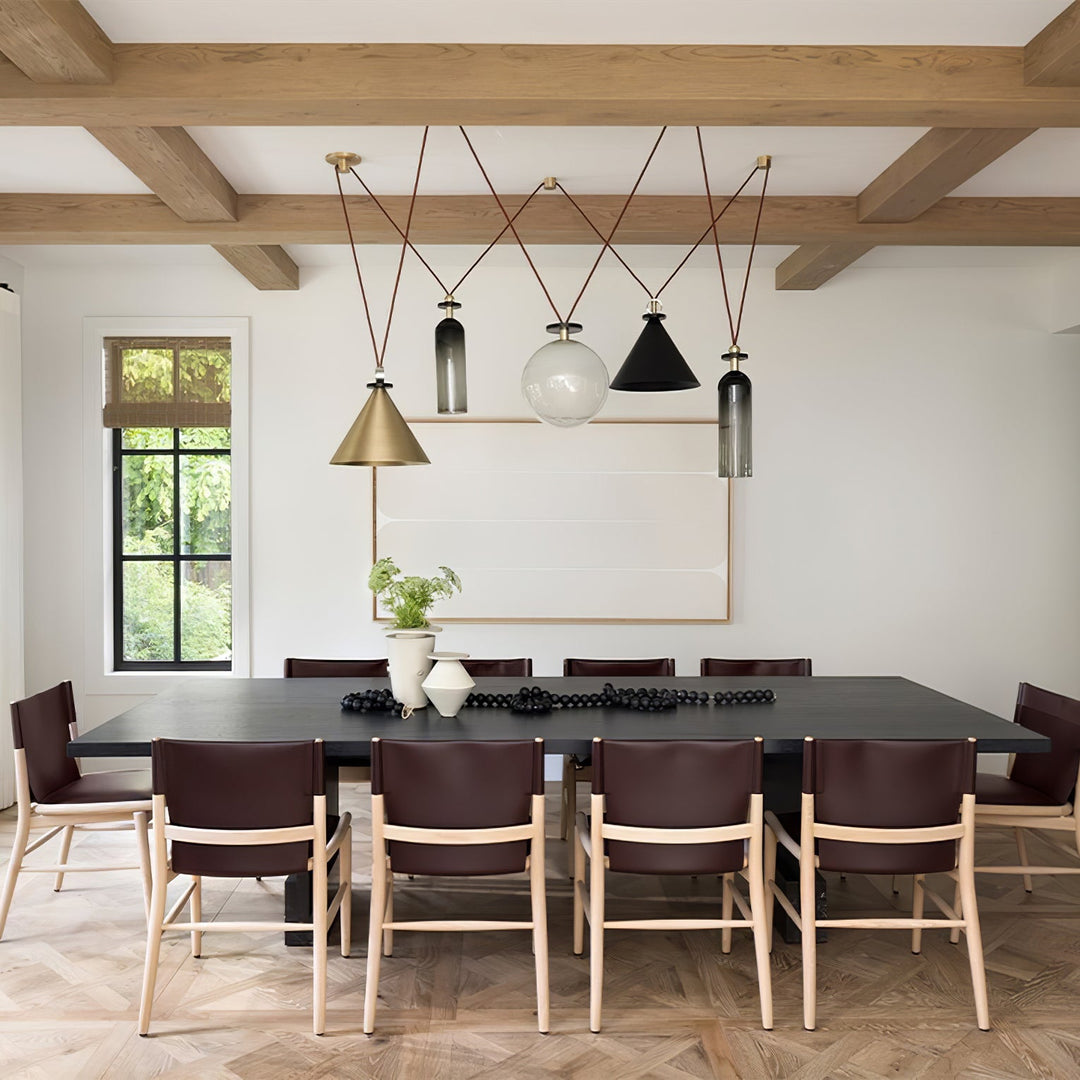 Alessio Unusual Metal Glass Pendant Light Bedroom Living Room
