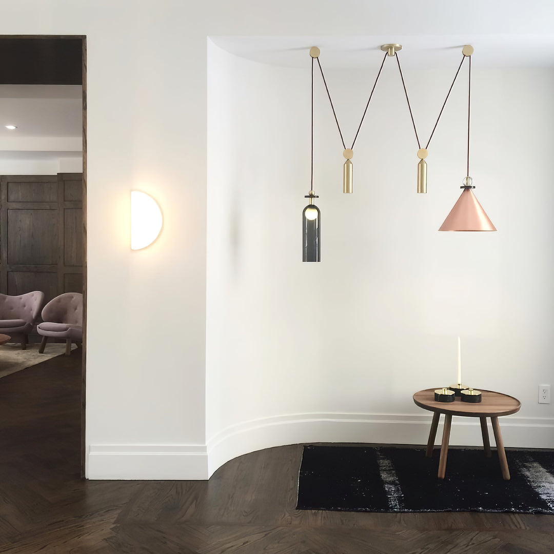 Alessio Unusual Metal Glass Pendant Light Bedroom Living Room