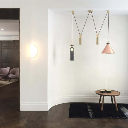 Alessio Unusual Metal Glass Pendant Light Bedroom Living Room