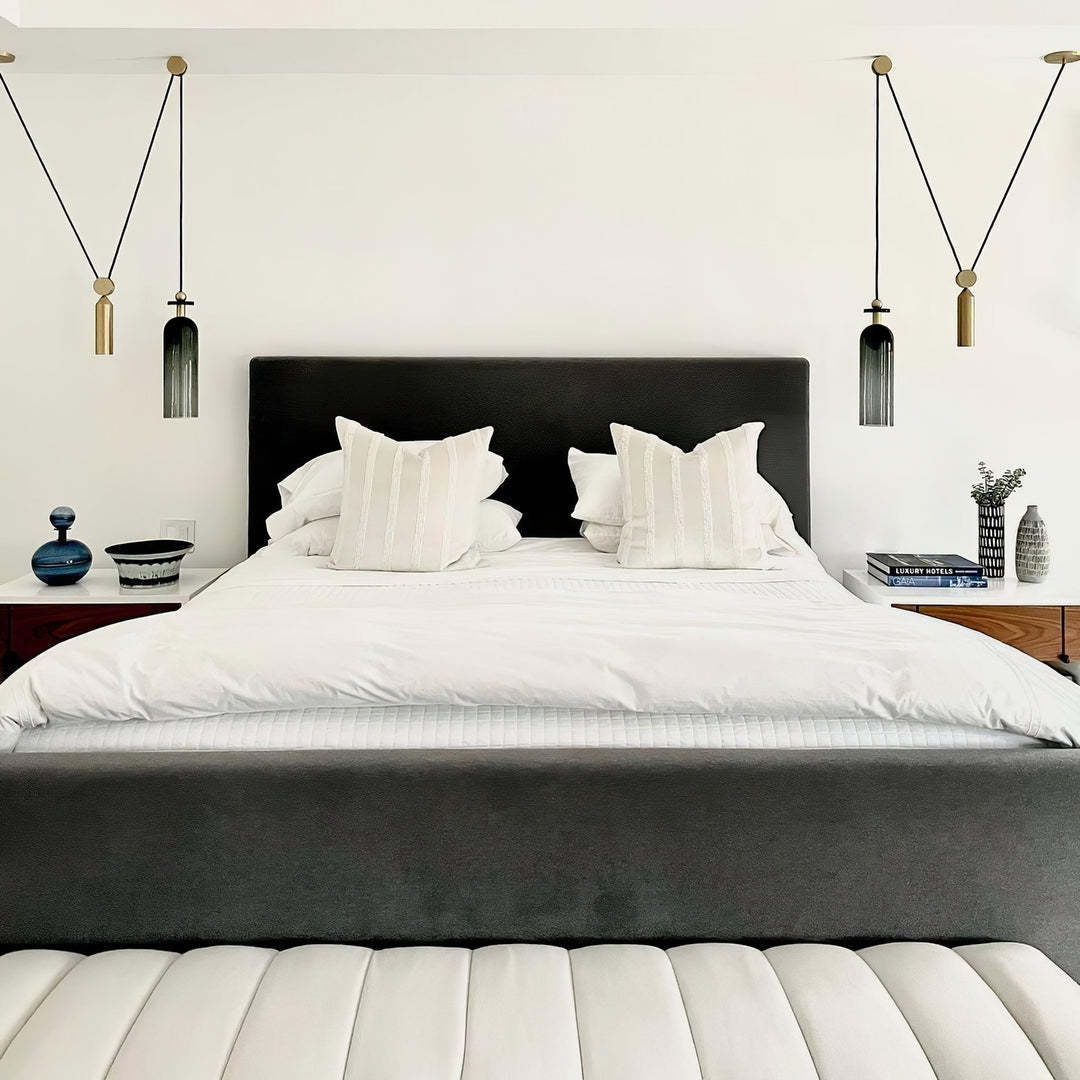 Alessio Unusual Metal Glass Pendant Light Bedroom Living Room