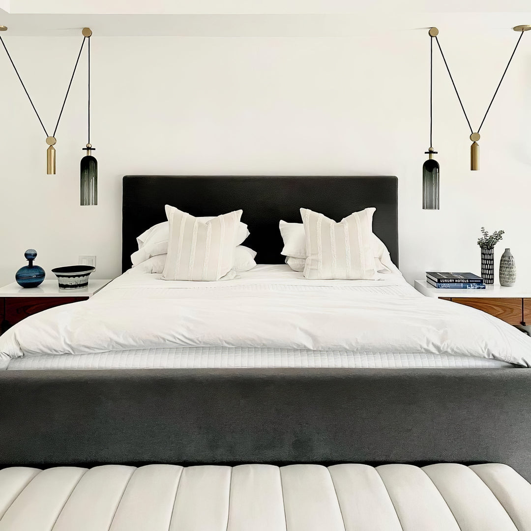 Alessio Unusual Metal Glass Pendant Light Bedroom Living Room