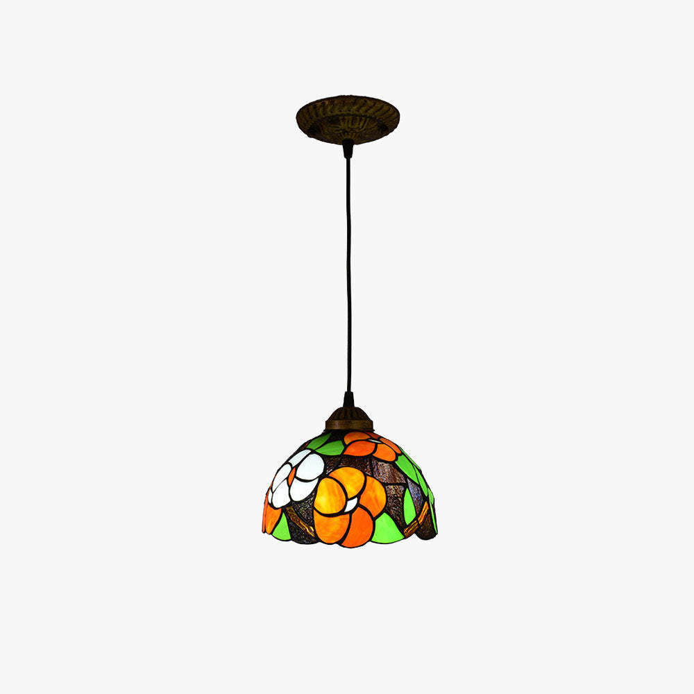 Eryn Vintage Pendant Light Colorful Glass Metal, living room lighting