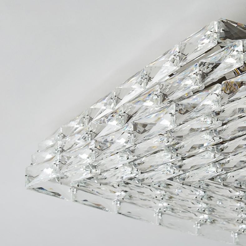 Byers Modern Square Crystal Ceiling Light Shades Bedroom Living Room