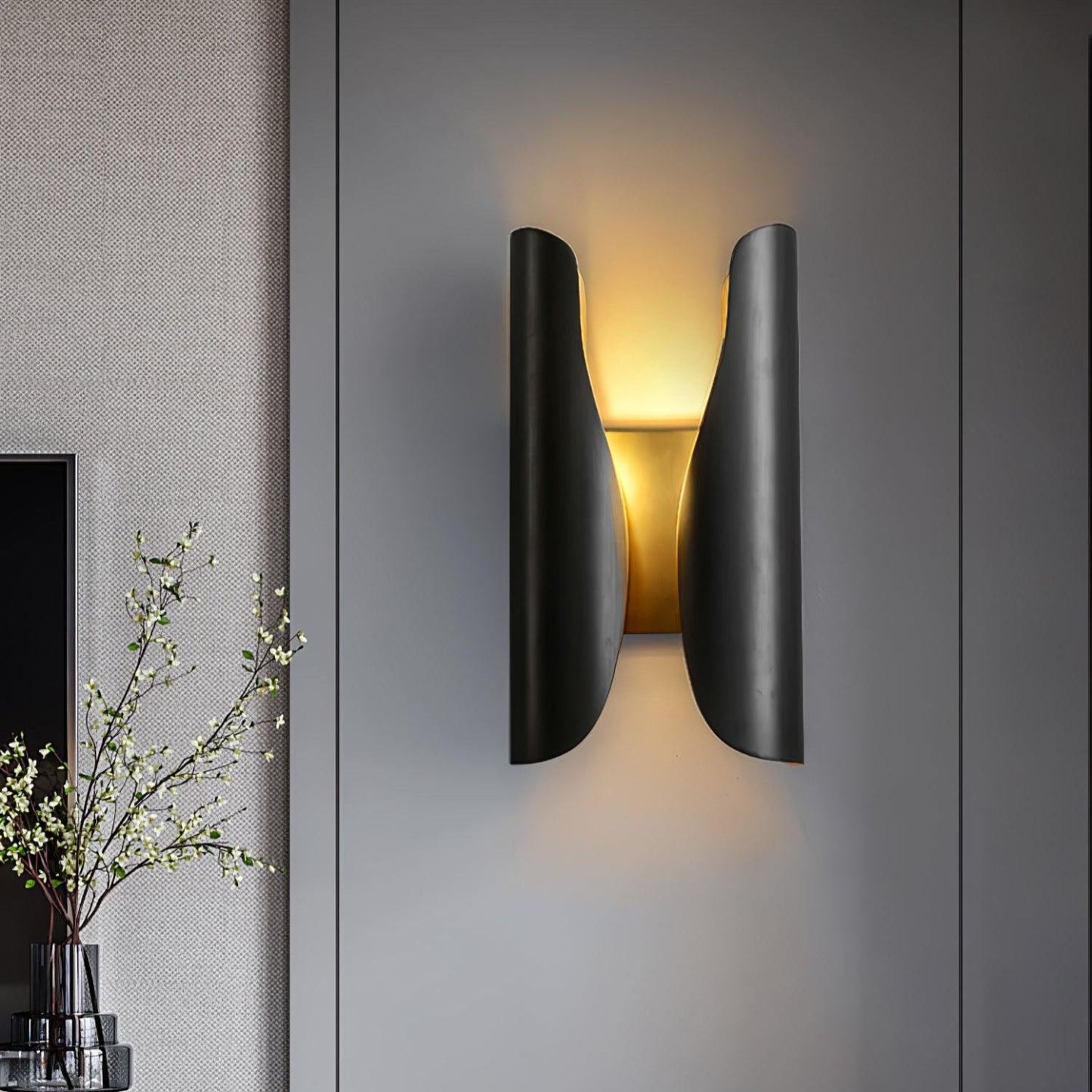 Orr Industrial Brass Metal Wall Lamp Dining Room Bedroom Living Room