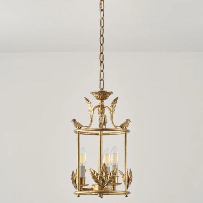 Alessio Vintage Metal Bronze Gold Pendant Light Dining Room Bedroom