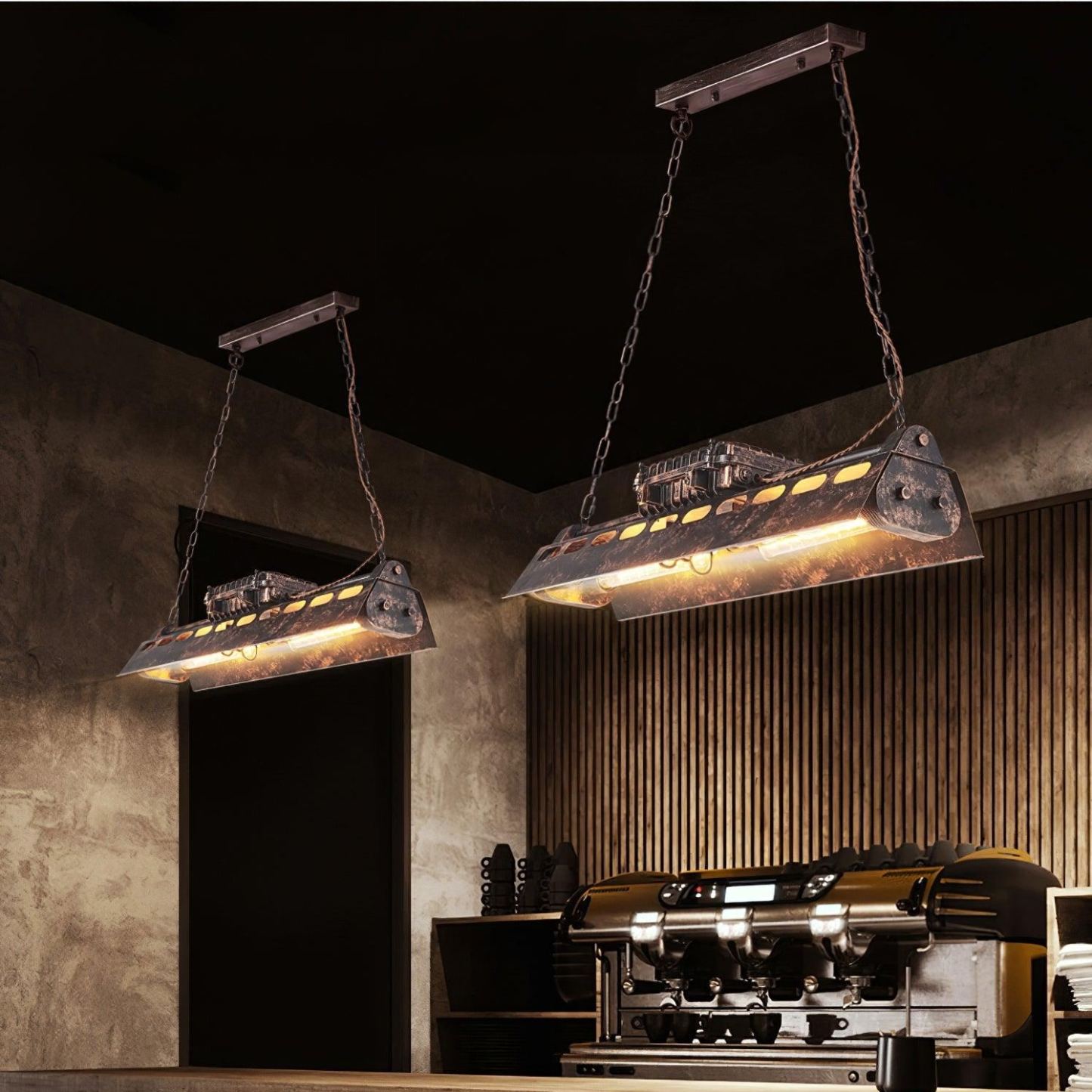 Alessio Antique Rust Color Metal Pendant Light Bedroom Living Room