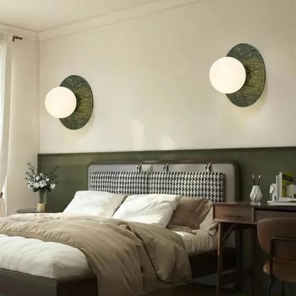 Jade Minimalist Globe Marble Wall Lamp