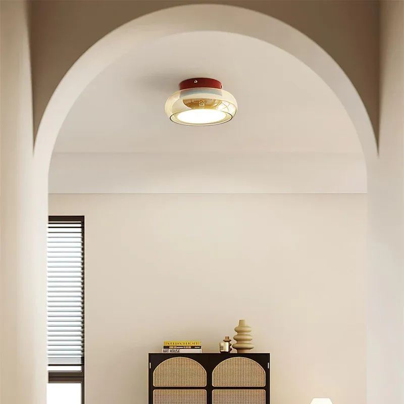 Hailie Retro Glass Flush Mount Ceiling Light