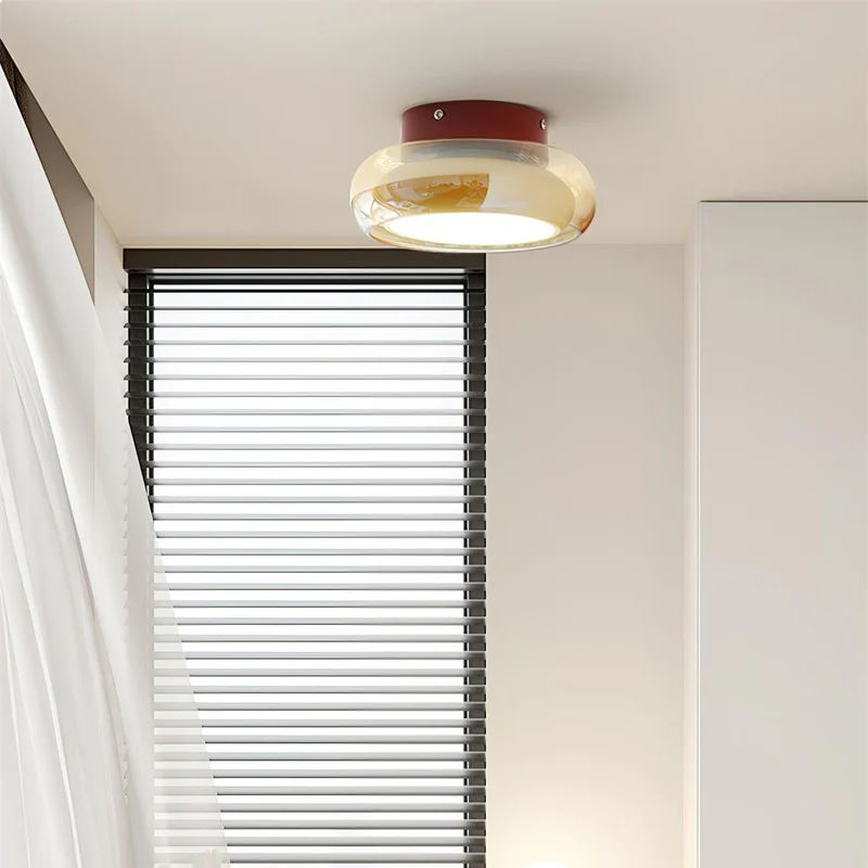 Hailie Retro Glass Flush Mount Ceiling Light
