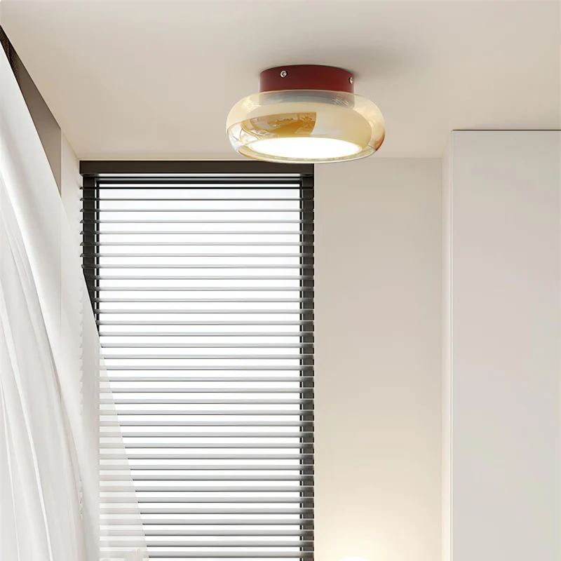 Hailie Retro Glass Flush Mount Ceiling Light