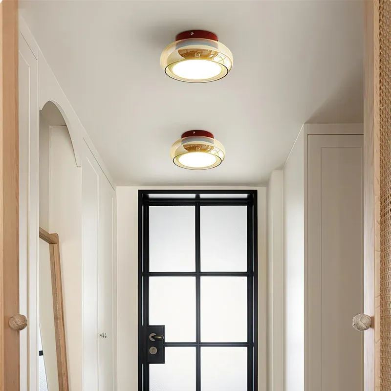 Hailie Retro Glass Flush Mount Ceiling Light