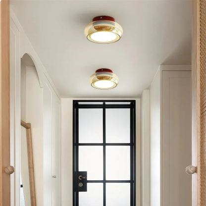 Hailie Retro Glass Flush Mount Ceiling Light