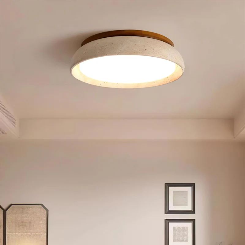 Zaid Natural Travertine Ceiling Light