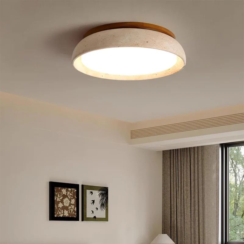 Zaid Natural Travertine Ceiling Light