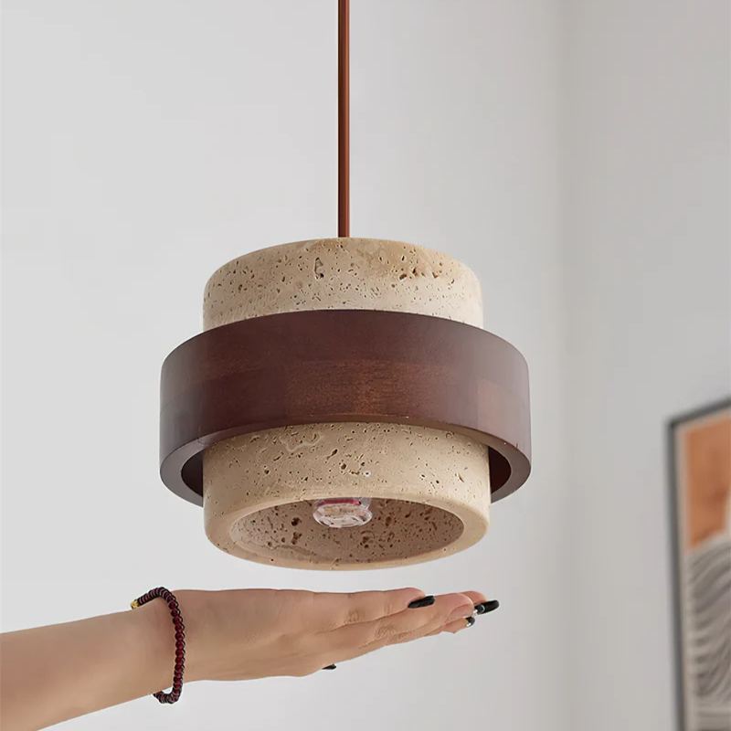 Zaid Modern Travertine Pendant Light