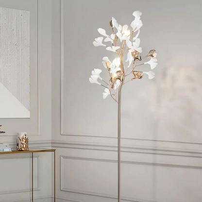 Olivia Gingko Ceramics Floor Lamp