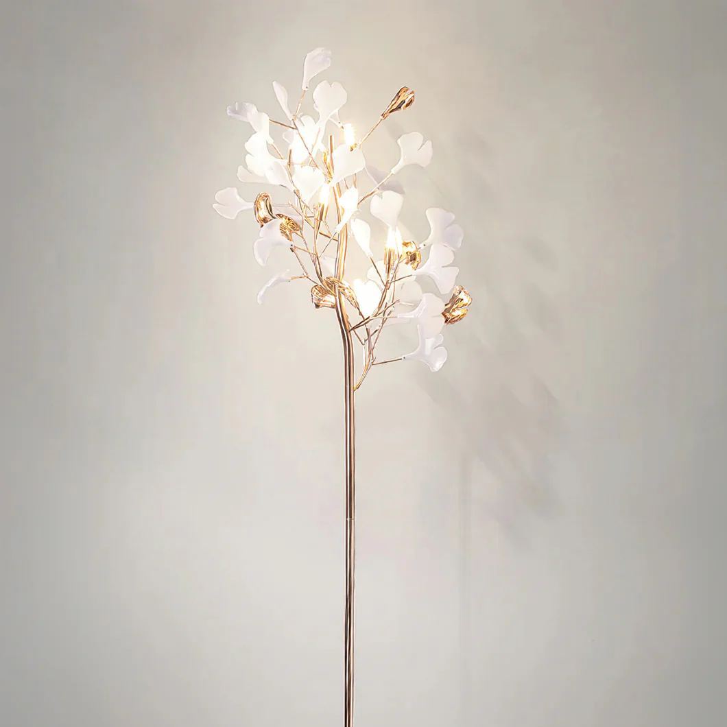 Olivia Gingko Ceramics Floor Lamp